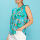 The Sleeveless Molly Floral Ruffle Top