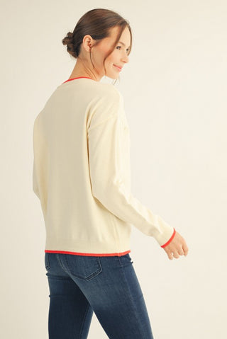 The Embellished Christmas Tree Sweater Top