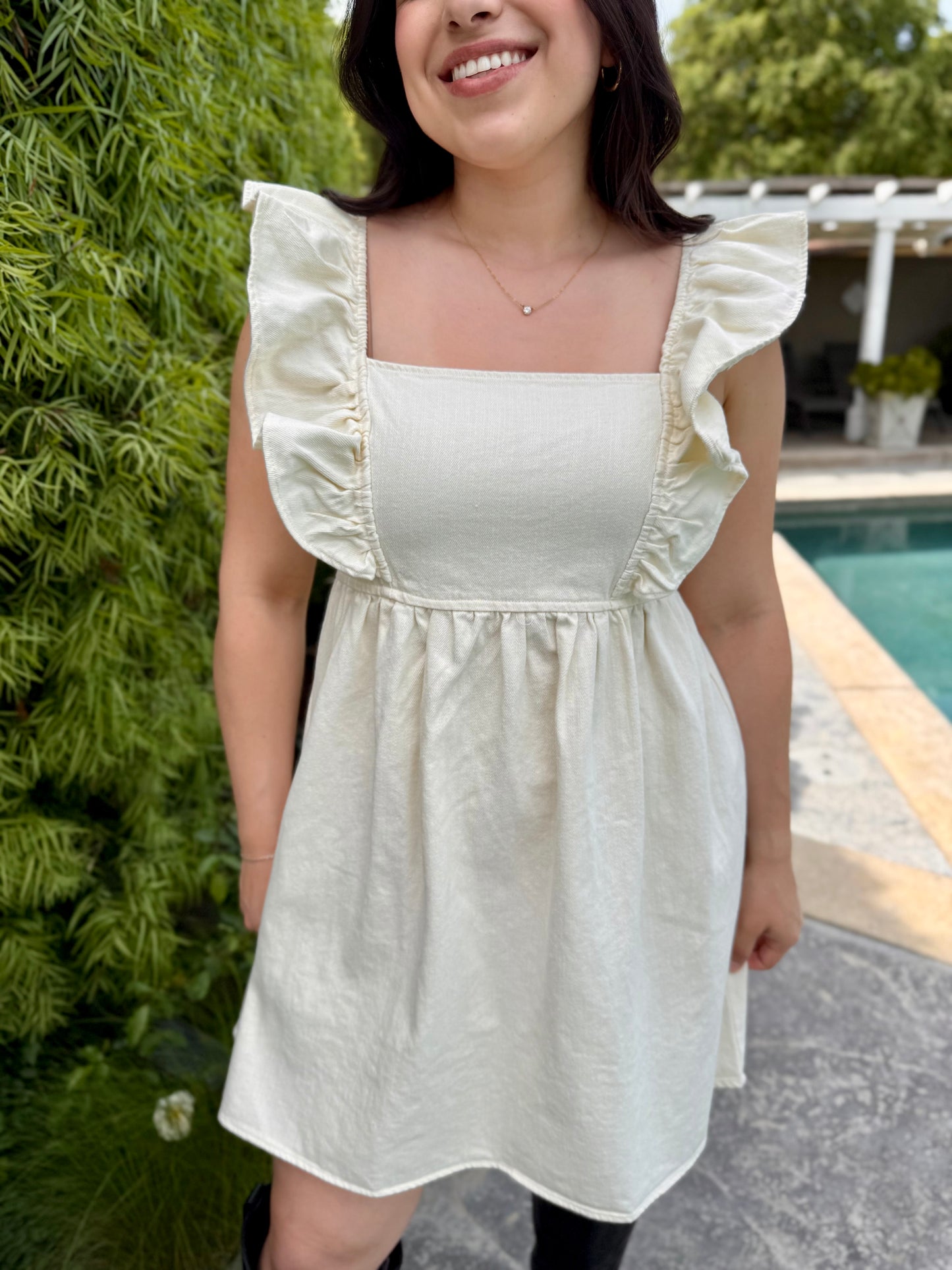 The Sabrina Ruffle Sleeve Dress