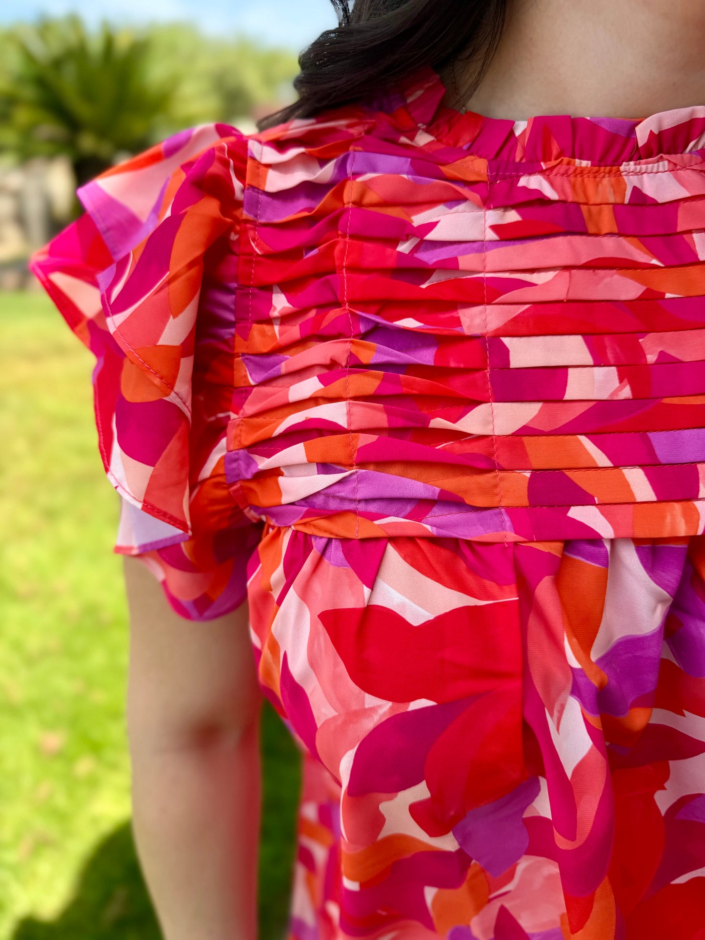 The Isabelle Ruffle Sleeve Blouse- Various Colors