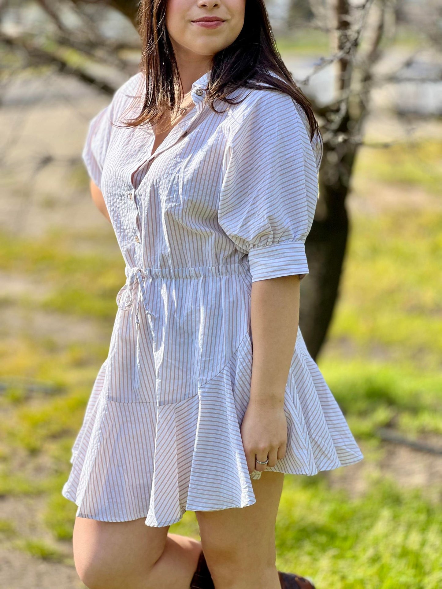 The Lexi Striped Button Down Dress