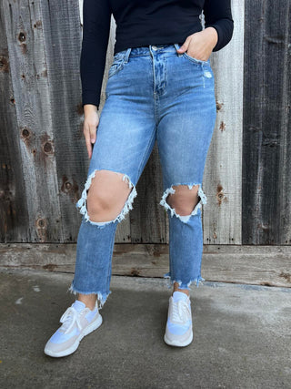 VERVET Bella High Rise Cropped Flare