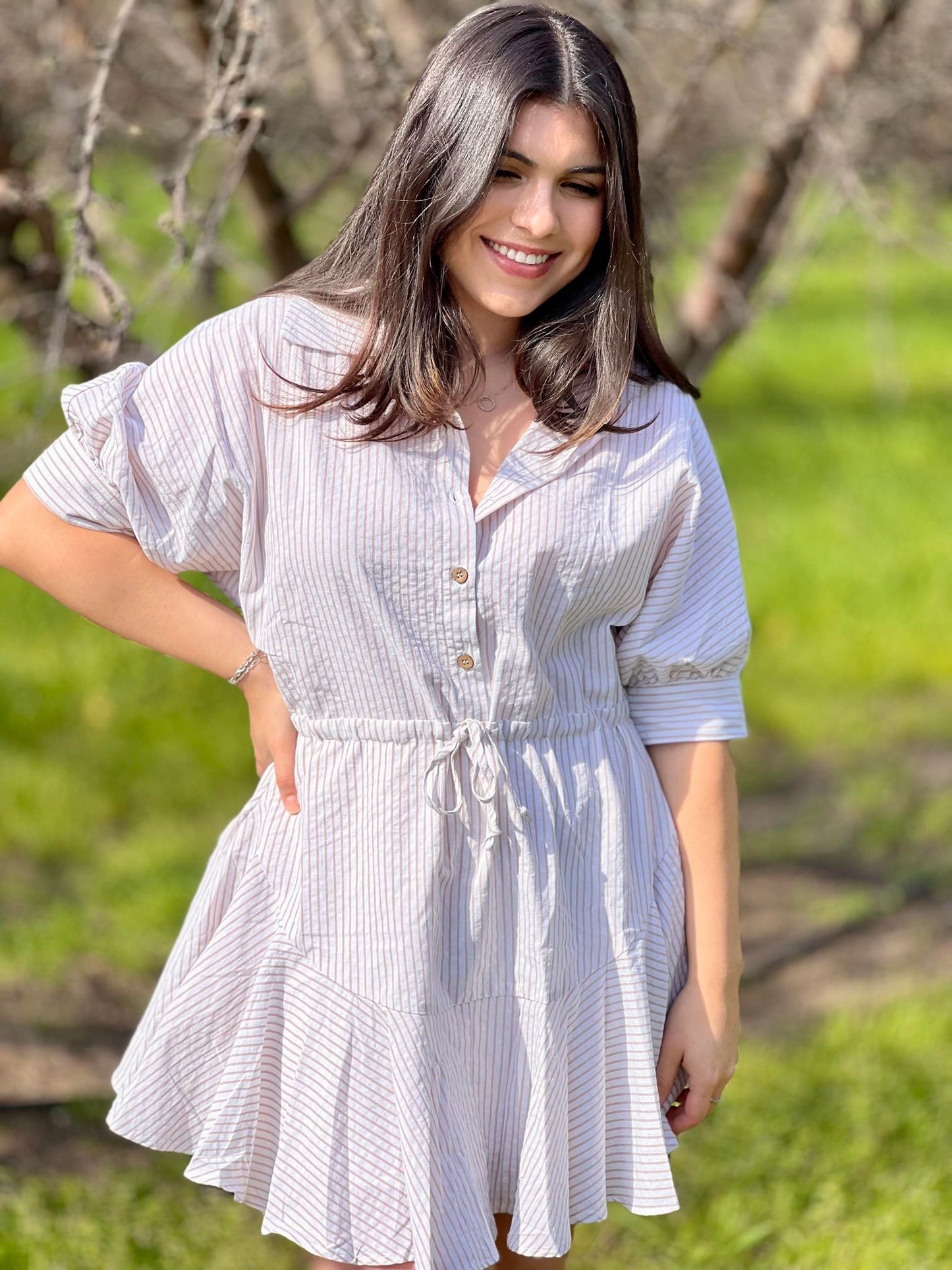 The Lexi Striped Button Down Dress