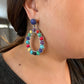 Multicolor Hoop Dangle Earrings