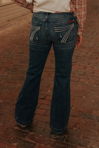 7 For All Mankind Dojo in Lake Blue - LONG