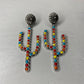 Multicolor Cactus Earrings