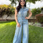 The Savannah Denim Jumpsuit