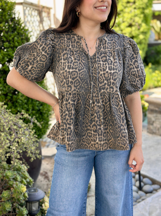 The Arianna Cheetah Print Blouse