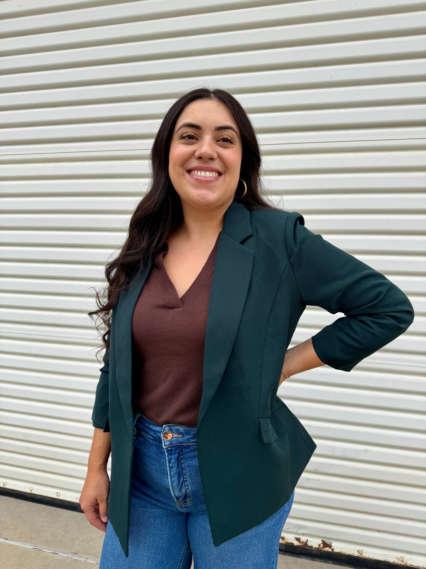 The Shirred Sleeve Blazer