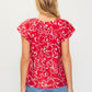 The Stacy Split-Neck Printed Top