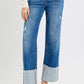RISEN Cuffed Wide Leg Jeans