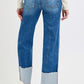 RISEN Cuffed Wide Leg Jeans
