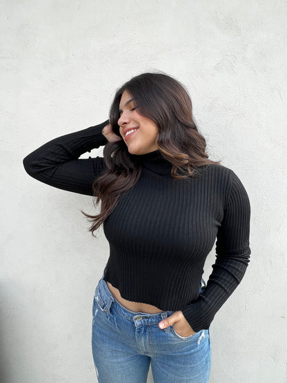 The Katherine Turtleneck Cropped Sweater