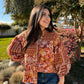 The Rust Bubble Sleeve Blouse