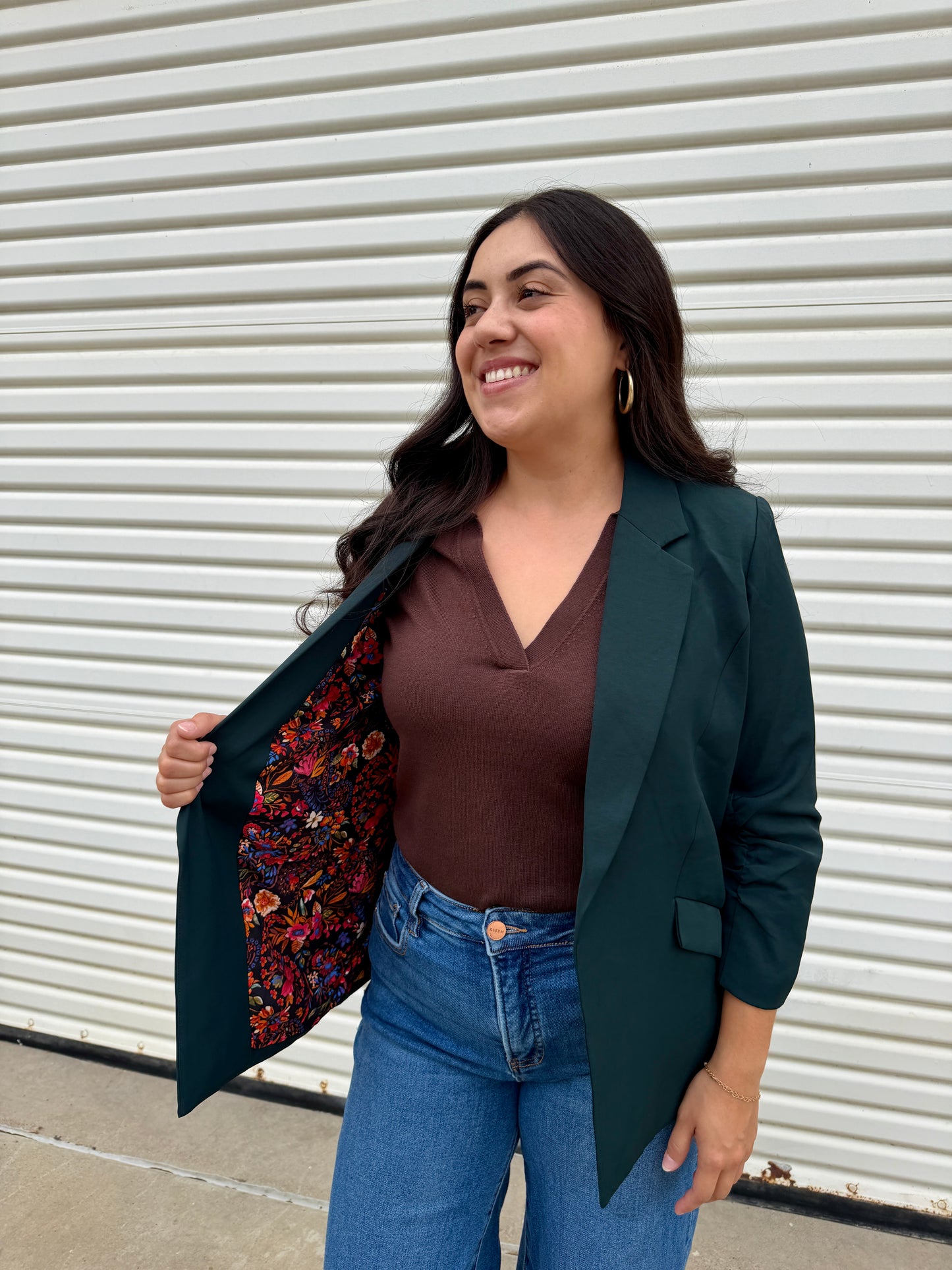 The Shirred Sleeve Blazer