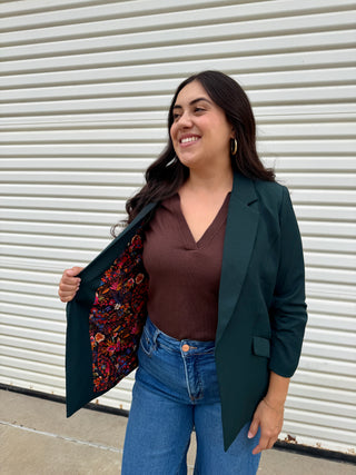 The Shirred Sleeve Blazer