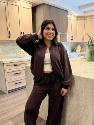 The Soft Modal Brown Bomber Jacket