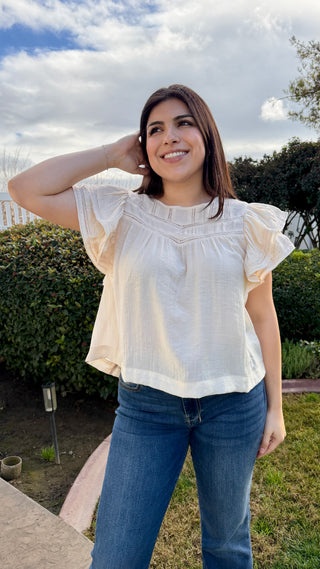 The Ruffle Short Sleeve Blouse