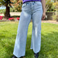 RISEN Mid Rise Wide Leg Jeans