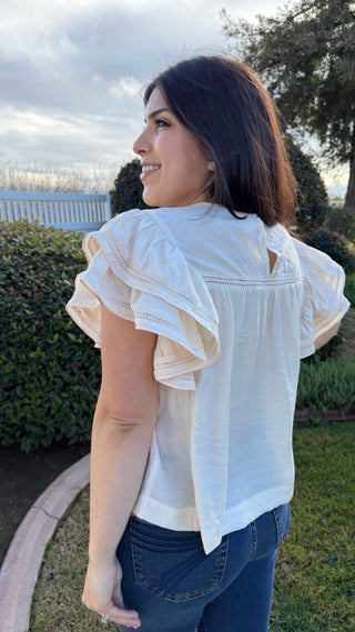 The Ruffle Short Sleeve Blouse