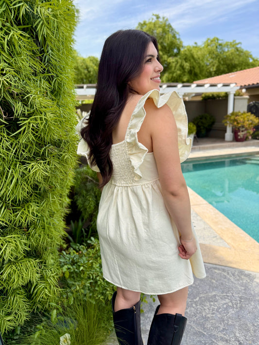 The Sabrina Ruffle Sleeve Dress
