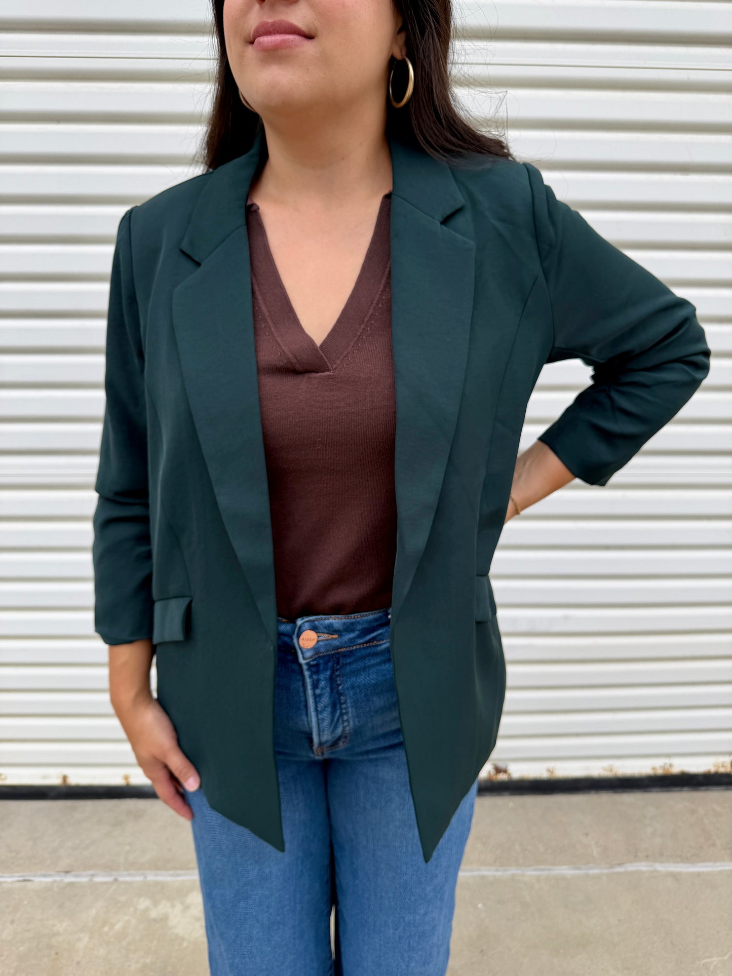The Shirred Sleeve Blazer