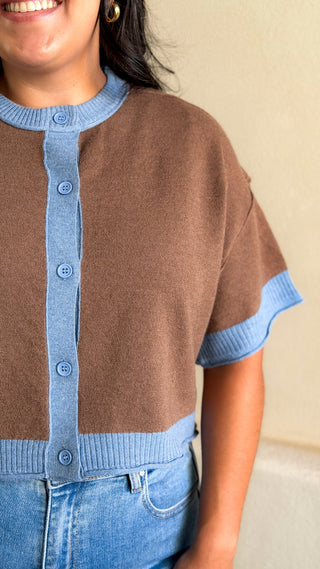 Women's soft cropped button-up cardigan sweater