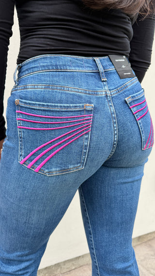 7 For All Mankind Dojo Jeans in Moonwater- LONG