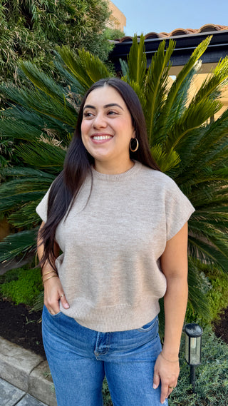 The Loose Short Sleeve Sweater Top