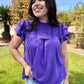 The Isabelle Ruffle Sleeve Blouse- Various Colors
