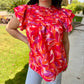 The Isabelle Ruffle Sleeve Blouse- Various Colors