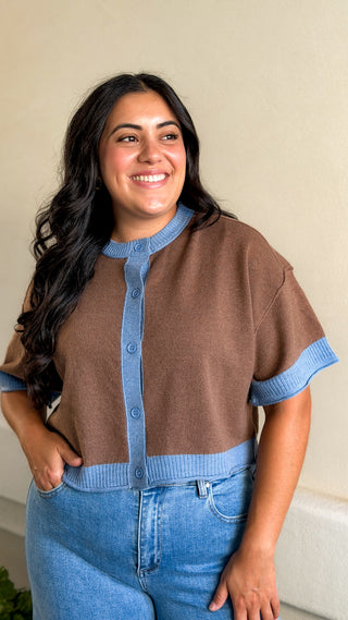 Women's soft cropped button-up cardigan sweater