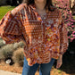 The Rust Bubble Sleeve Blouse