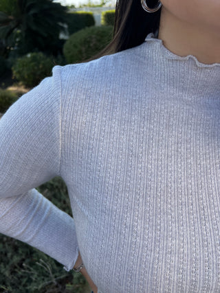 The Cropped Ribbed Long Sleeve