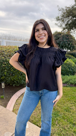 The Ruffle Short Sleeve Blouse