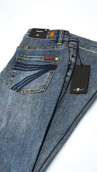 Youth 7 For All Mankind Mini Dojo Jeans - Distressed Authentic Light