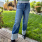 RISEN Cuffed Wide Leg Jeans