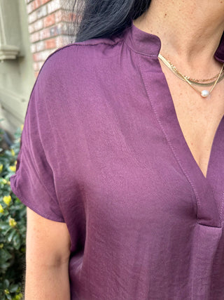 The V-Neck Short Sleeve Blouse