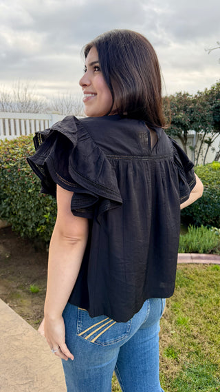 The Ruffle Short Sleeve Blouse
