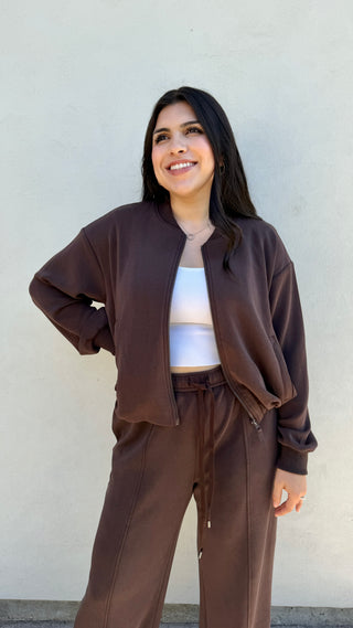 The Soft Modal Brown Bomber Jacket