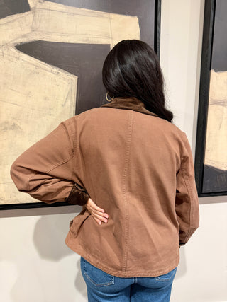 The Brown Barn Jacket With Corduroy