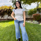 RISEN Ankle Flare Jeans