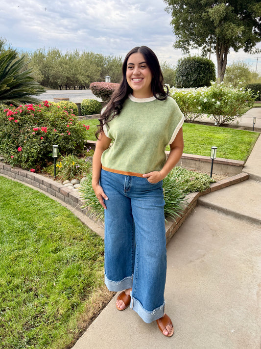 The Mineral Washed Short Sleeve Sweater