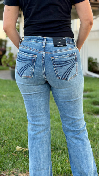 7 For All Mankind Dojo in Distressed Authentic Light - Extra Long