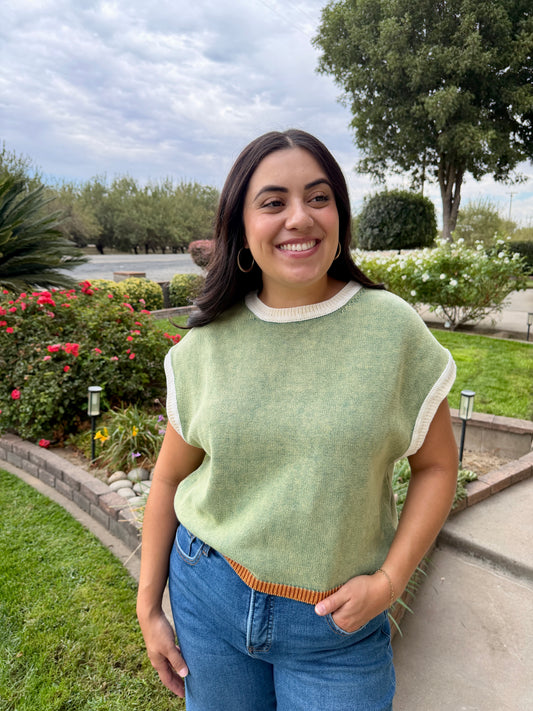 The Mineral Washed Short Sleeve Sweater