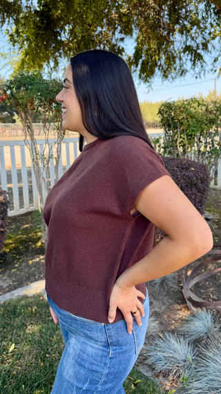 The Loose Short Sleeve Sweater Top