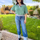 RISEN Cuffed Wide Leg Jeans
