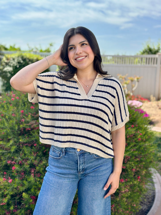 The Melanie Striped Blouse