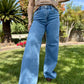 RISEN High Rise Wide Palazzo Jeans