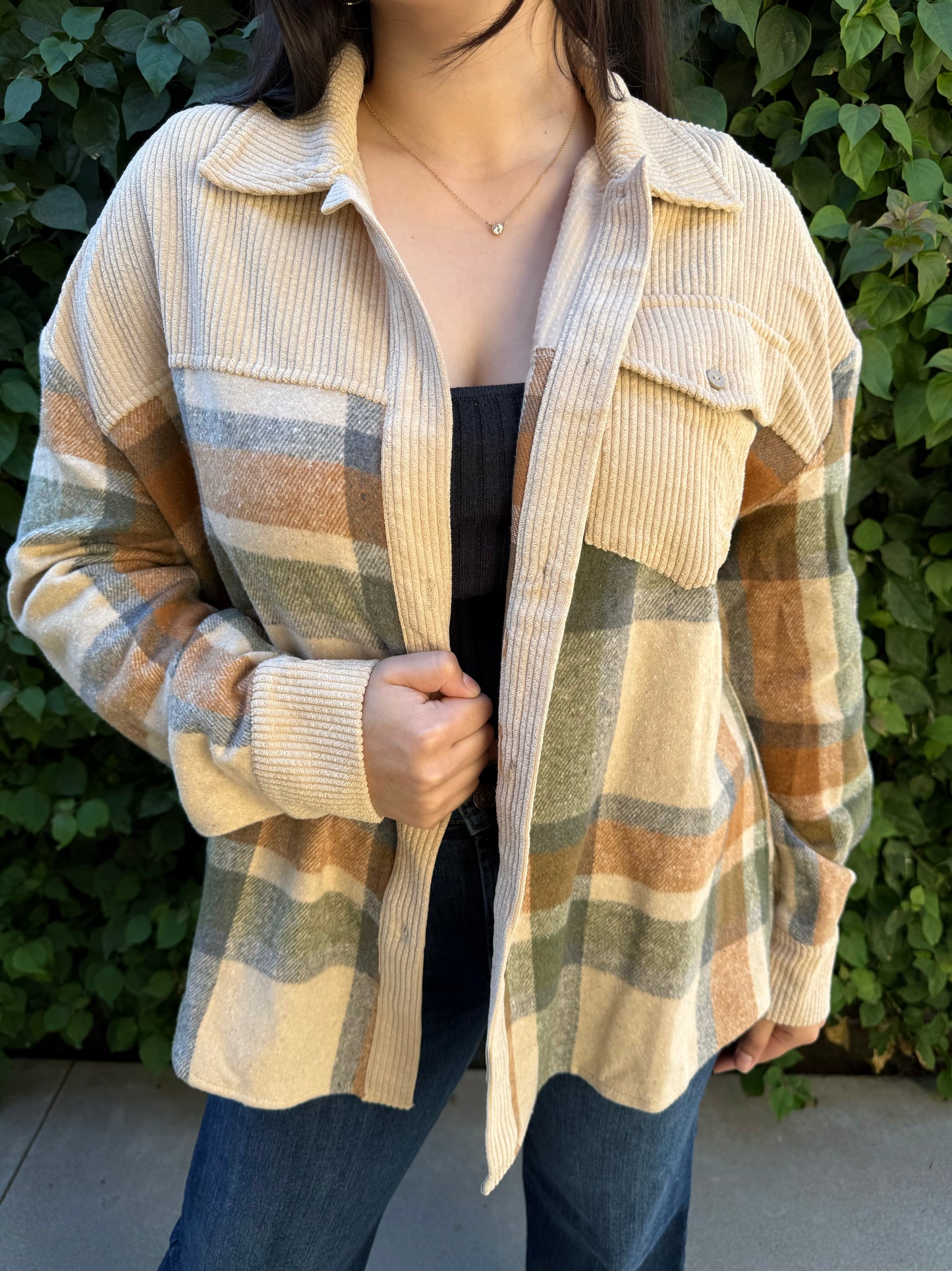 The Color Block Corduroy Flannel